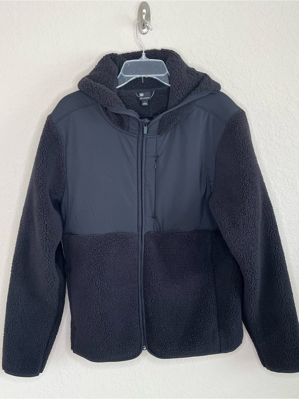 all in motion Black Hooded Sherpa Puffer Jacket for Kids